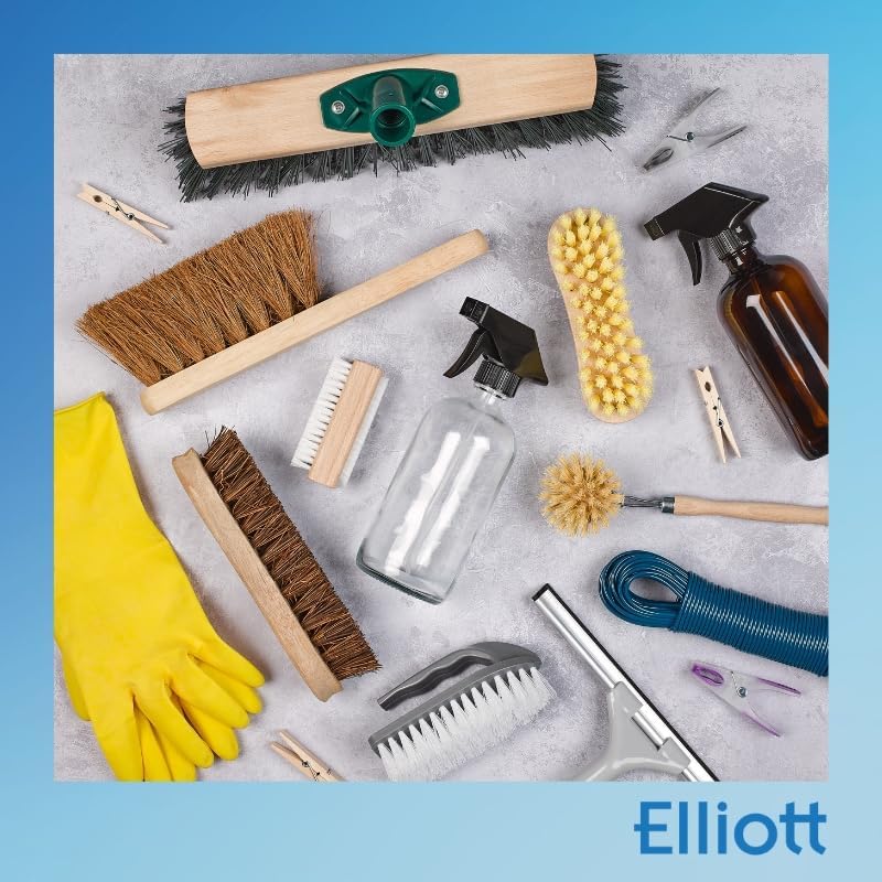 Upright Dustpan and Brush Set with Long Handles