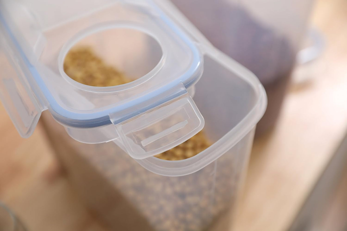 Large Plastic Cereal Containers with Airtight Spout Lid – Set of 2