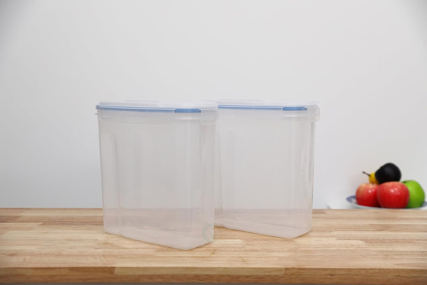 Large Plastic Cereal Containers with Airtight Spout Lid – Set of 2