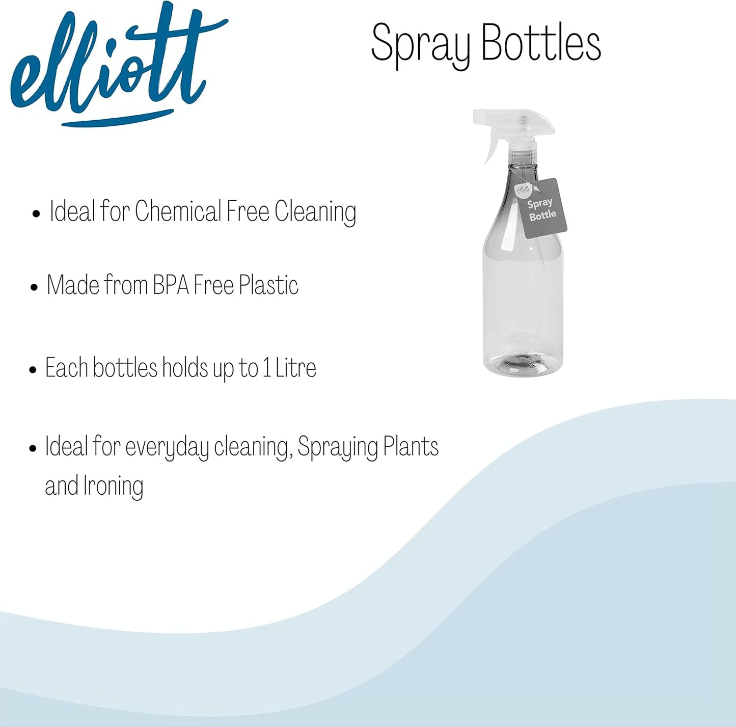 Plastic Spray Bottle with Adjustable Trigger – 1L