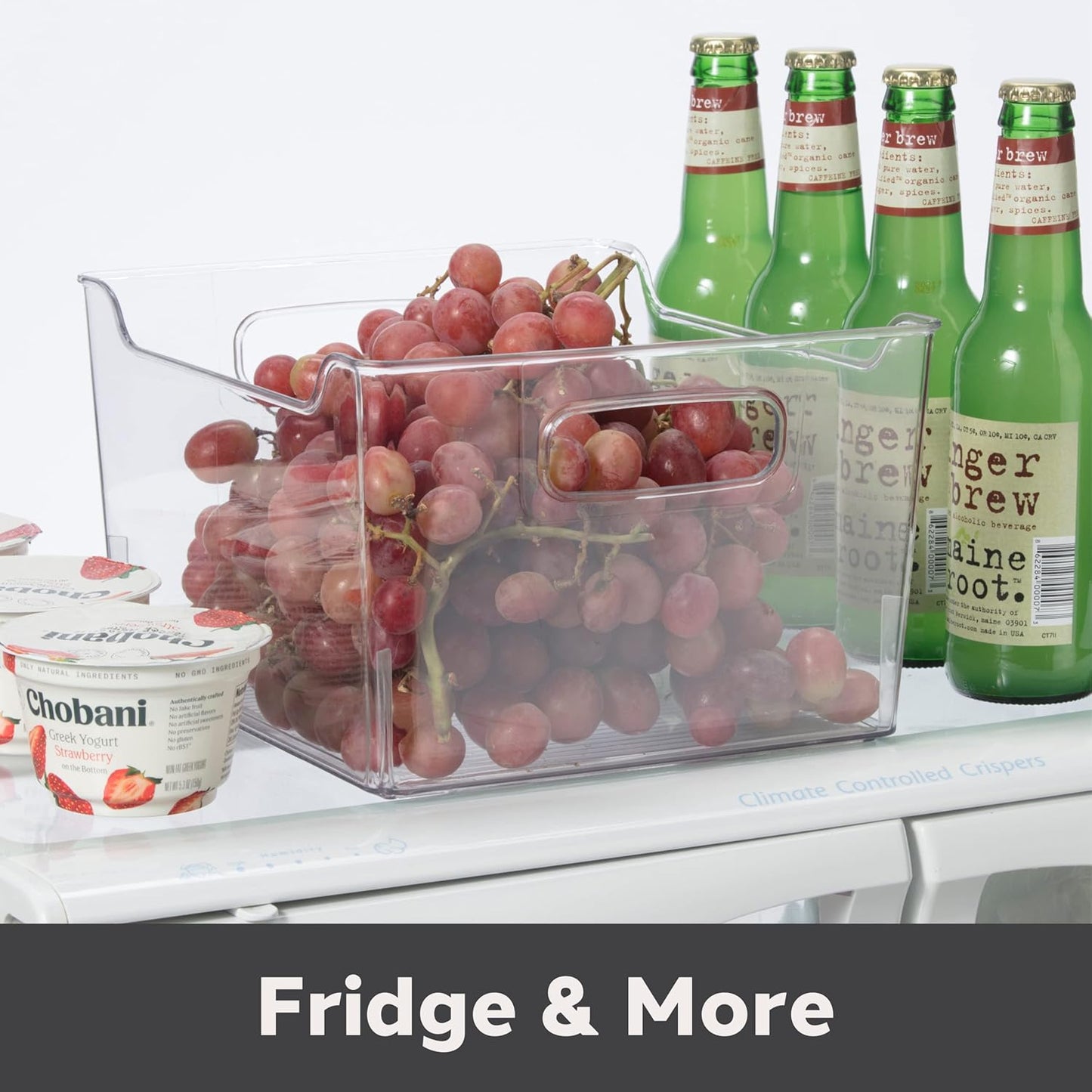 Clear Plastic Storage Bin with Handles – Deep