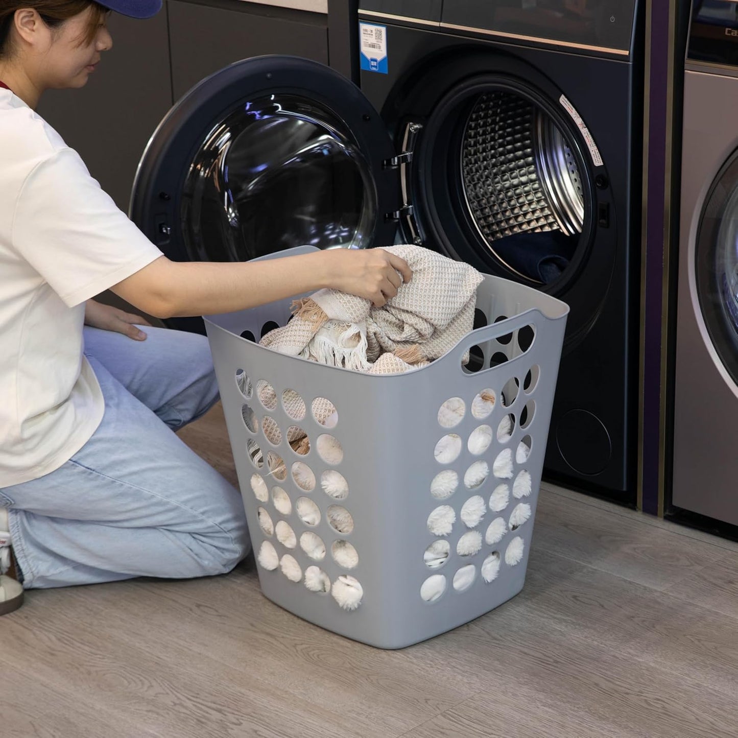 Lightweight Laundry Basket with Side Handles – 50L
