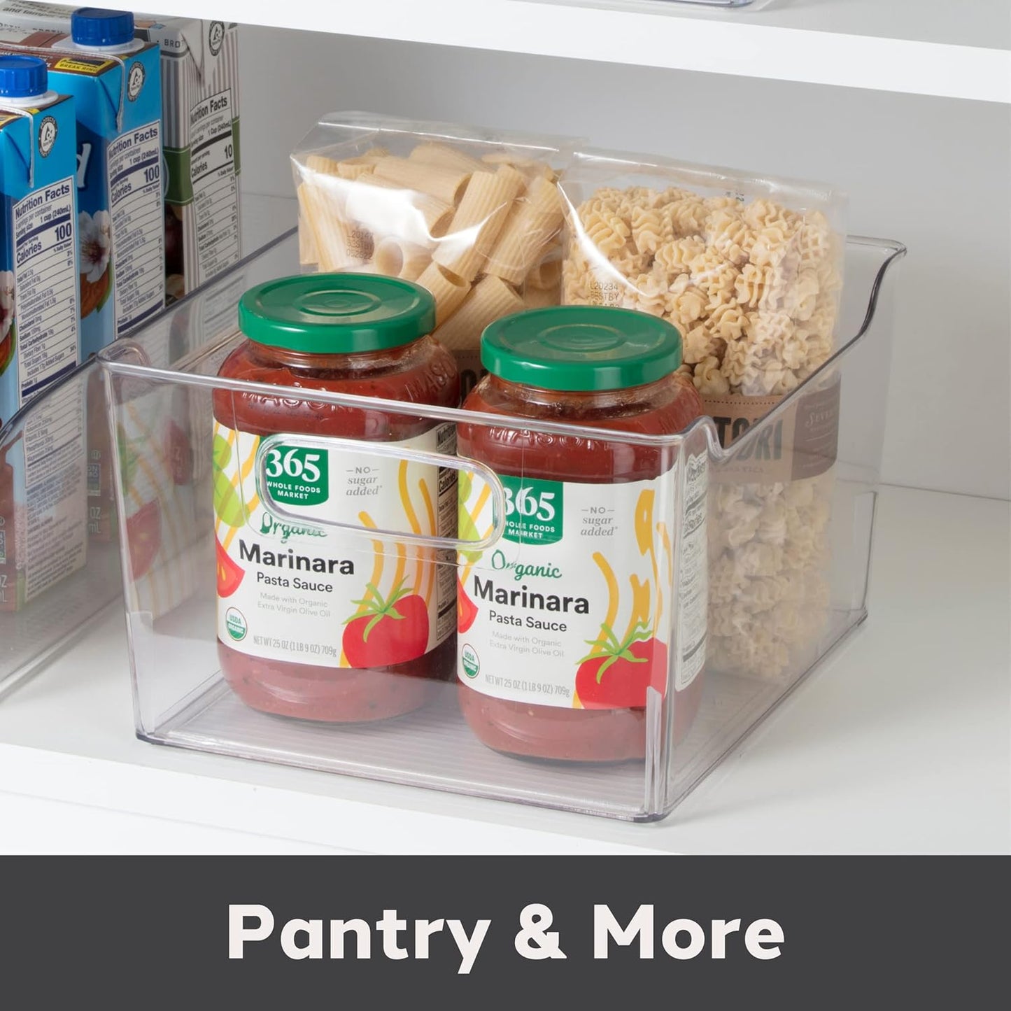 Clear Plastic Storage Bin with Handles – Deep