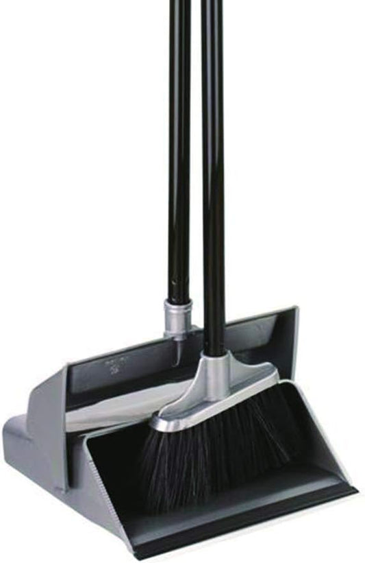 Upright Dustpan and Brush Set with Long Handles