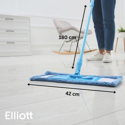 Flat Microfibre Mop with Extendable Handle – 42cm