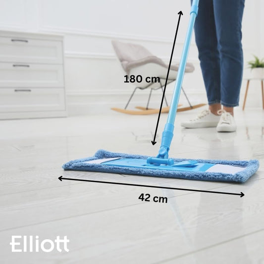 Flat Microfibre Mop with Extendable Handle – 42cm