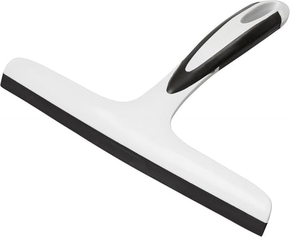 Shower Squeegee with Rubber Blade – White/Black, 25 cm