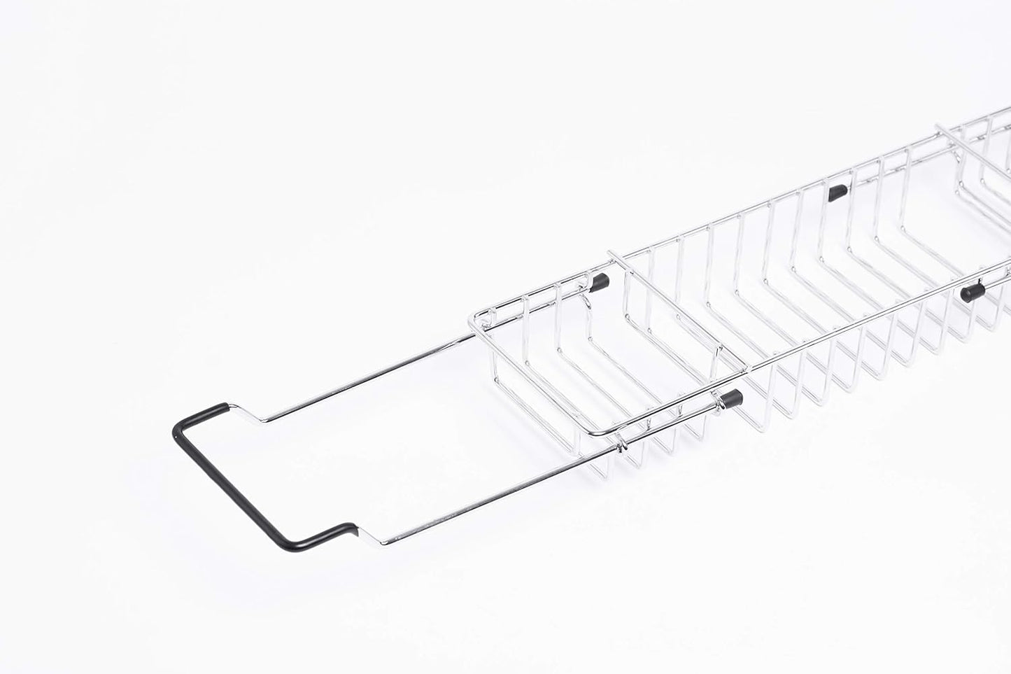 Expandable Metal Bathtub Caddy with Rubber Handles