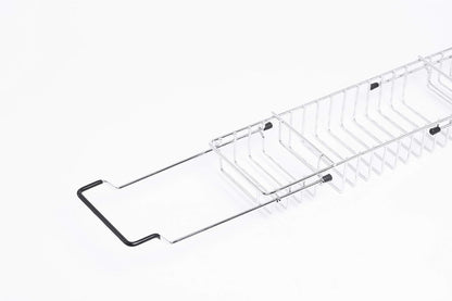 Expandable Metal Bathtub Caddy with Rubber Handles