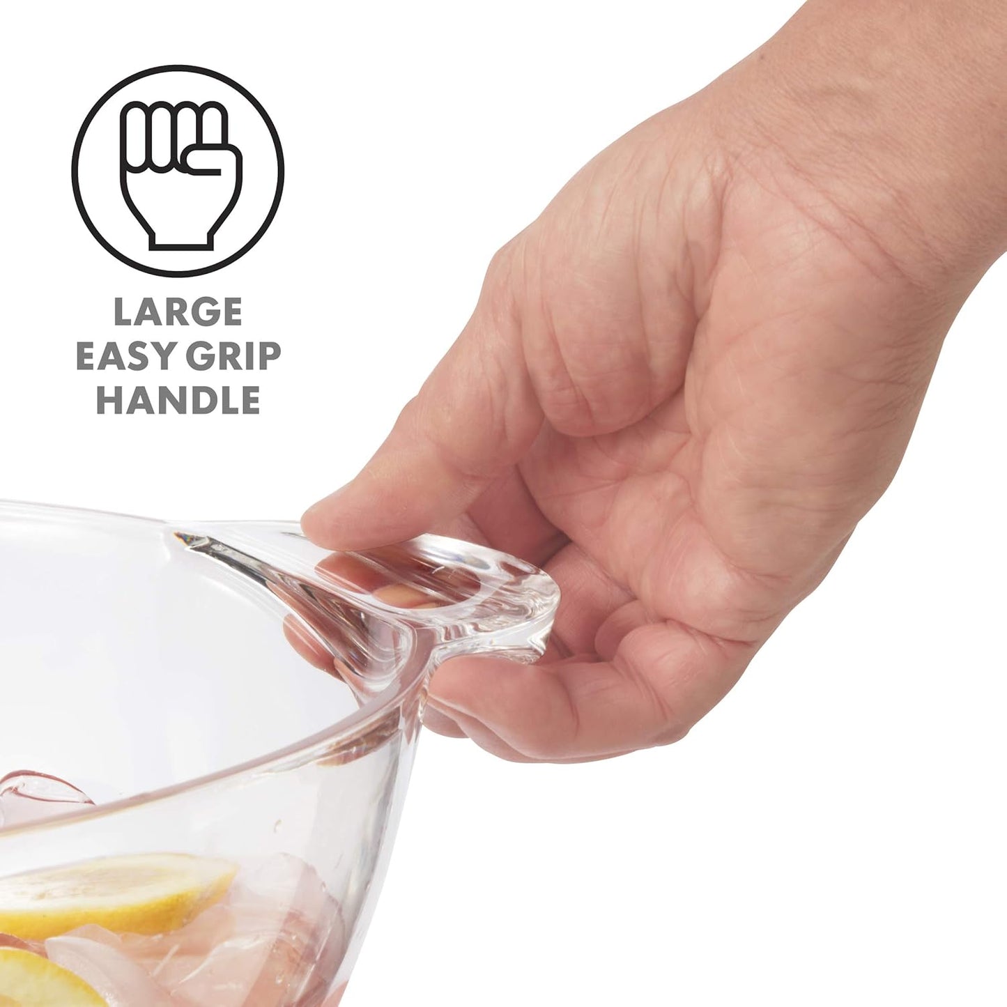 Acrylic Oval Party Tub with Handles – Clear Beverage Cooler