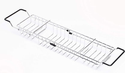 Expandable Metal Bathtub Caddy with Rubber Handles