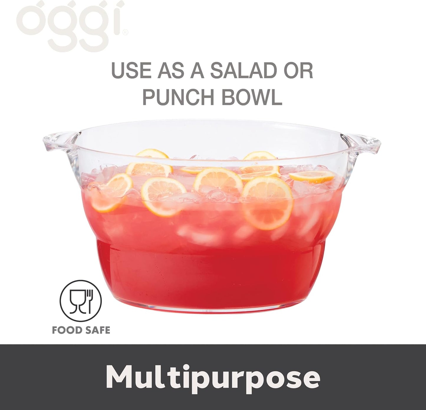 Acrylic Oval Party Tub with Handles – Clear Beverage Cooler