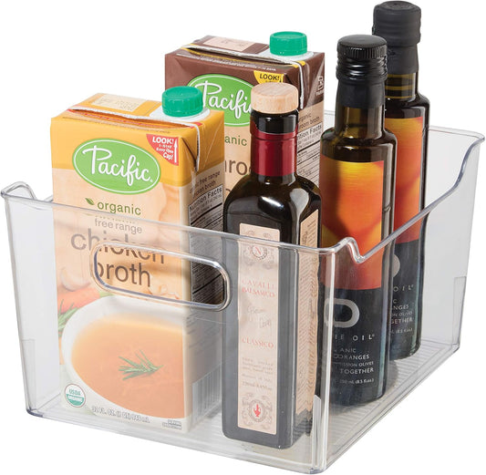 Clear Plastic Storage Bin with Handles – Deep