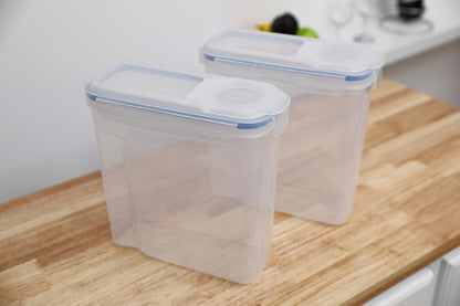 Large Plastic Cereal Containers with Airtight Spout Lid – Set of 2