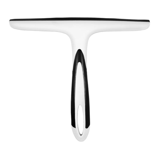 Shower Squeegee with Rubber Blade – White/Black, 25 cm