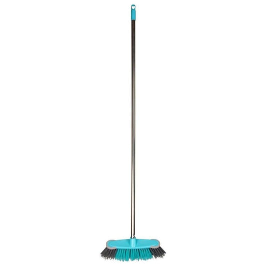 Indoor Sweeping Broom with Stiff Fibres and Long Handle – 27cm Wide