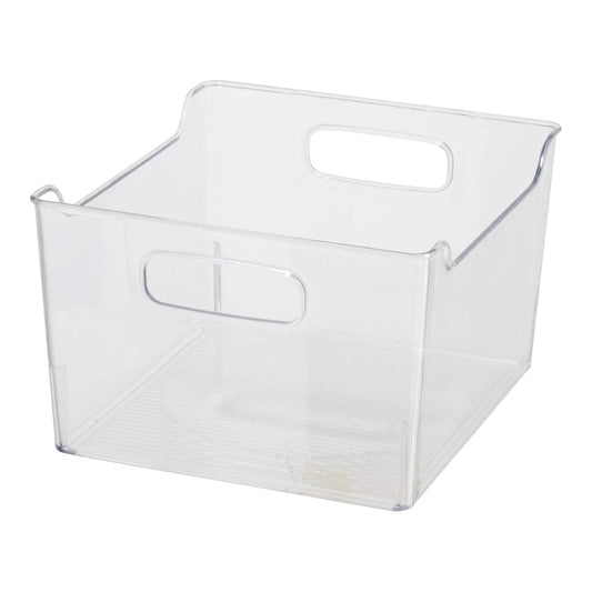 Clear Plastic Storage Bin with Handles – Deep