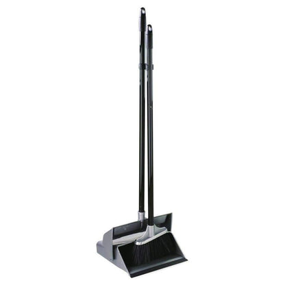 Upright Dustpan and Brush Set with Long Handles
