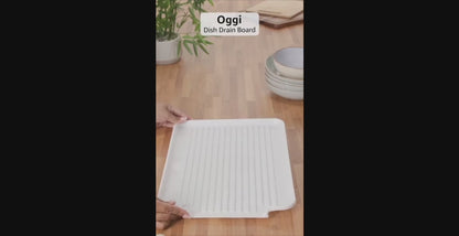 Plastic Dish Drain Board & Drying Tray – White